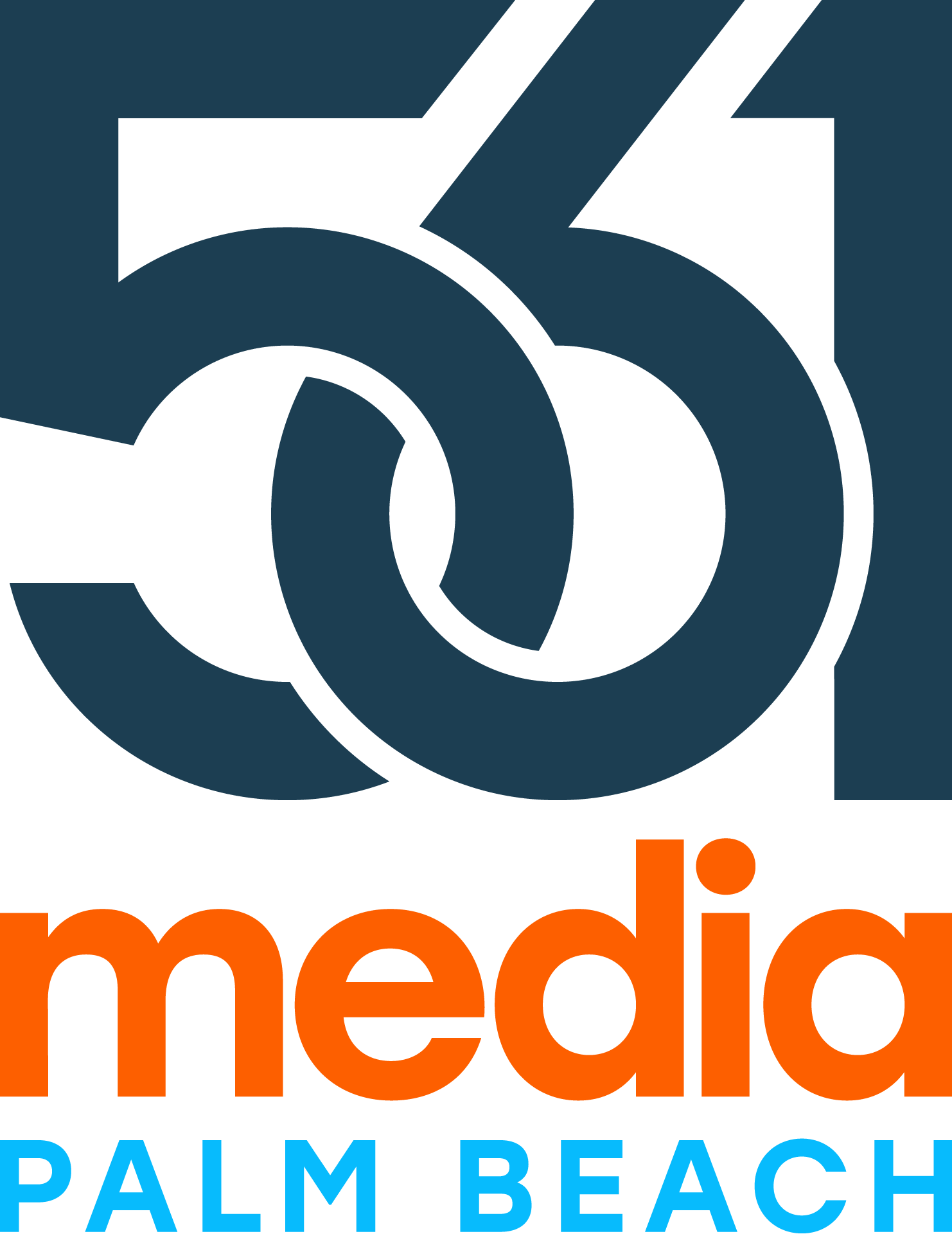 561 Media stacked logo, full color